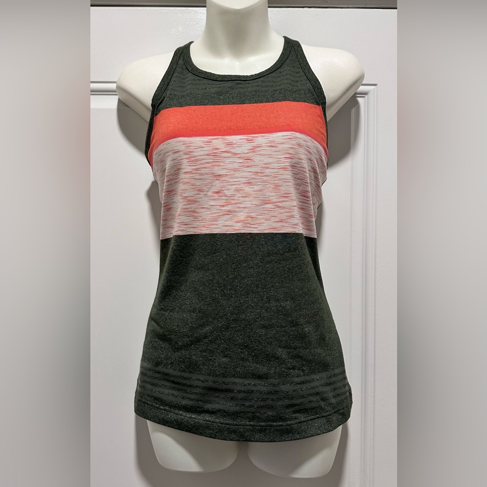 Prana fitted tank top with built-in padding in the cups.